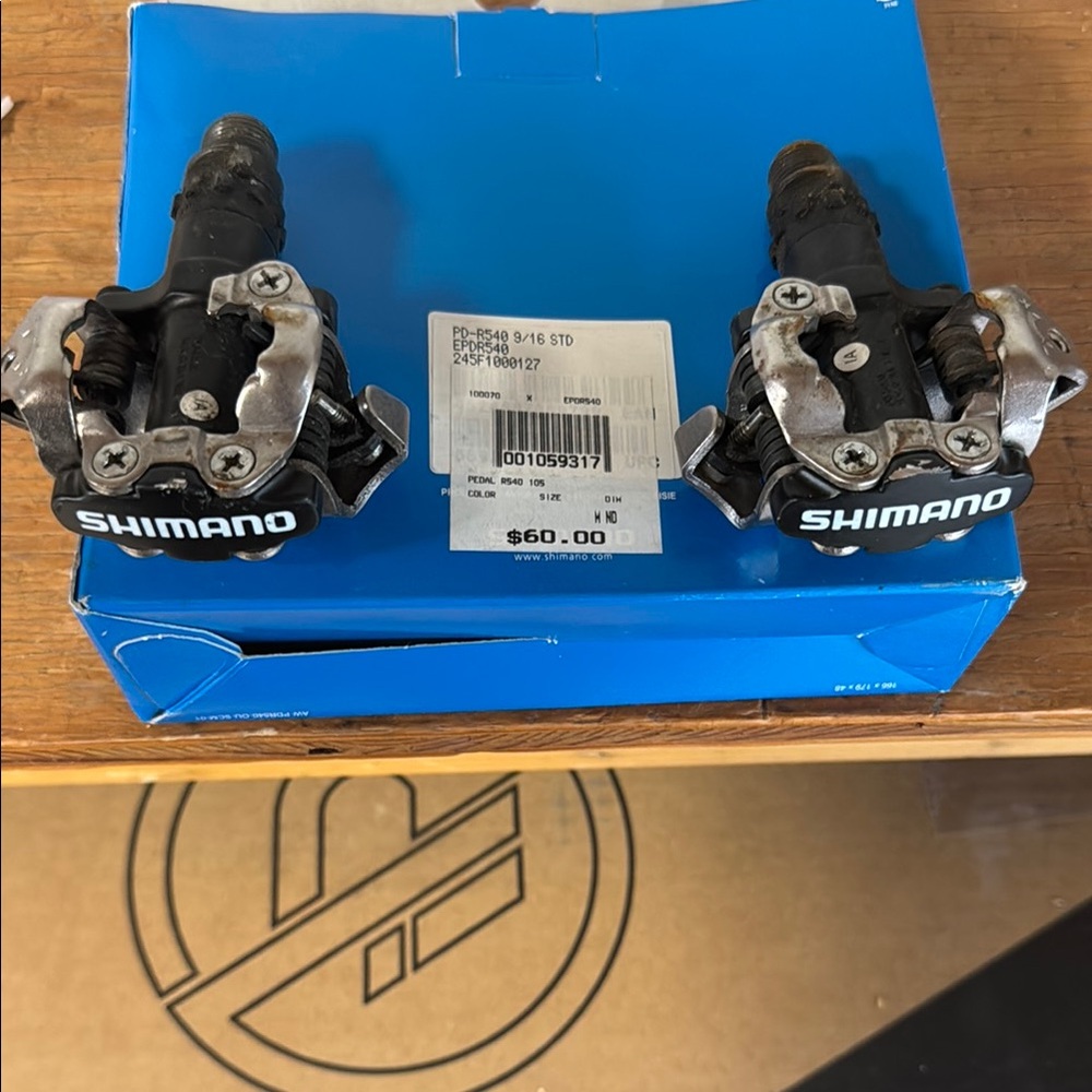 Shimano Black and Silver Cycling Shoes with SPD Cleat System